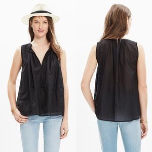 Madewell Black Bellshift Tank Top